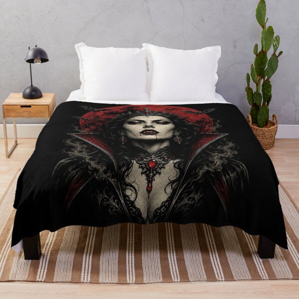 Item preview, Vampire Queen Blood Moon – Gothic Dark Romance Horror Art designed and sold by Stinky Lincy's Apparel Company.