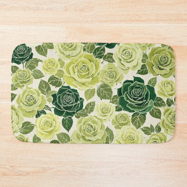 Item preview, Wasabi Green Roses – Modern Botanical Pattern designed and sold by wiwiart.