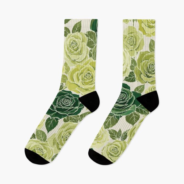 Item preview, Wasabi Green Roses – Modern Botanical Pattern designed and sold by wiwiart.