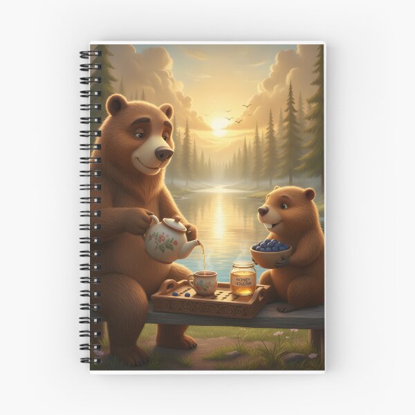 Item preview, Morning Coffee by the Riverside | Happy Beaver Adventures designed and sold by Clothes With Smiling Animals Walt Gral.