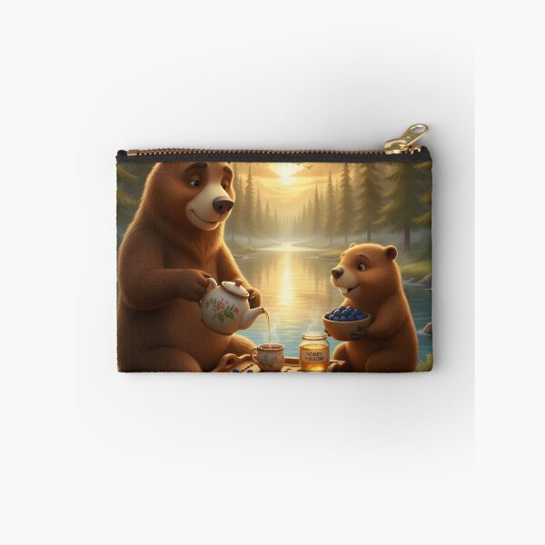 Item preview, Morning Coffee by the Riverside | Happy Beaver Adventures designed and sold by Clothes With Smiling Animals Walt Gral.