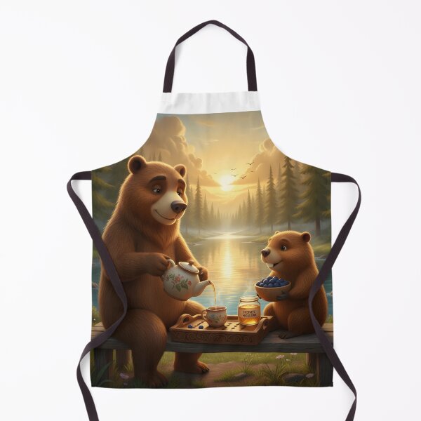 Item preview, Morning Coffee by the Riverside | Happy Beaver Adventures designed and sold by Clothes With Smiling Animals Walt Gral.