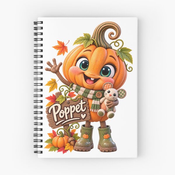Item preview, Poppet the Pumpkin – Cute Cosy Autumn Character designed and sold by The Cutting Room.