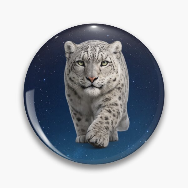 Item preview, Snow Leopard Walking Through the Galaxy – Cosmic Wildlife Art designed and sold by BROHLine Studio.