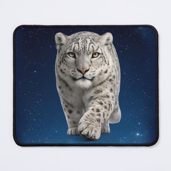 Item preview, Snow Leopard Walking Through the Galaxy – Cosmic Wildlife Art designed and sold by BROHLine Studio.