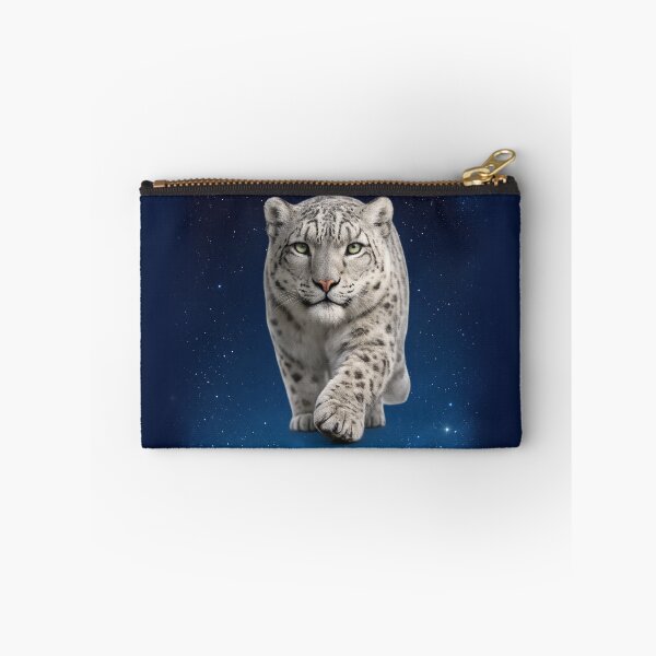 Item preview, Snow Leopard Walking Through the Galaxy – Cosmic Wildlife Art designed and sold by BROHLine Studio.
