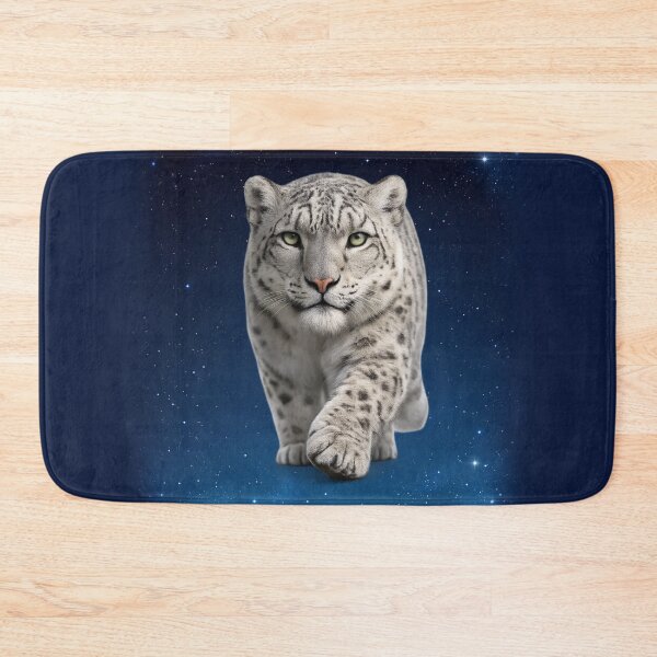 Item preview, Snow Leopard Walking Through the Galaxy – Cosmic Wildlife Art designed and sold by BROHLine Studio.