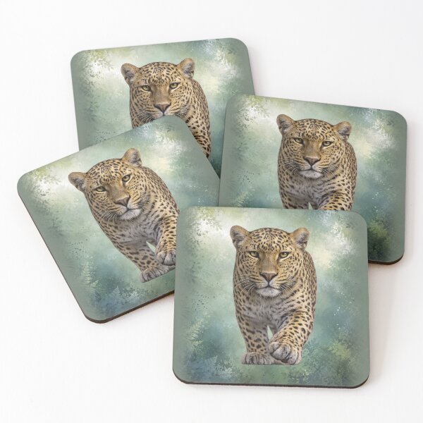 Item preview, Leopard Walking Through the Forest – Atmospheric Wildlife Art designed and sold by BROHLine Studio.