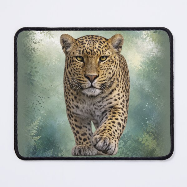 Item preview, Leopard Walking Through the Forest – Atmospheric Wildlife Art designed and sold by BROHLine Studio.