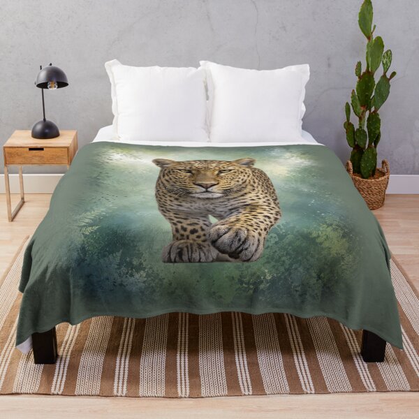 Item preview, Leopard Walking Through the Forest – Atmospheric Wildlife Art designed and sold by BROHLine Studio.