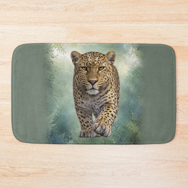 Item preview, Leopard Walking Through the Forest – Atmospheric Wildlife Art designed and sold by BROHLine Studio.
