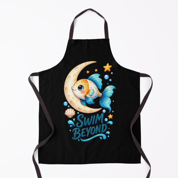 Item preview, Swim Beyond Cute Fish Moon Ocean Kawaii Design designed and sold by Dreamy Ocean Art.