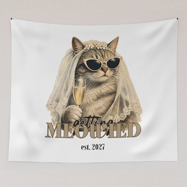 Item preview, Getting Meowied Est 2027 - Funny Cat Bride 2027 Wedding designed and sold by Neurospicy Trolls.