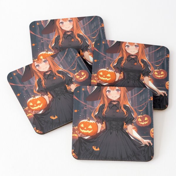 Item preview, Cute Pumpkin Anime Girl – Kawaii Halloween Girl Spooky Design designed and sold by AnimDream .