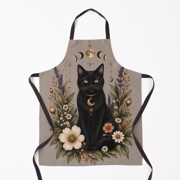 Item preview, Mystic Black Cat Moonlight Botanical designed and sold by Imagine Isso.