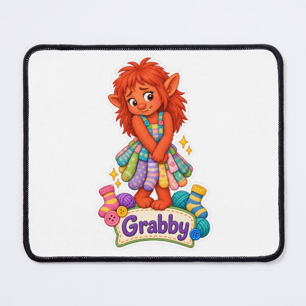 Item preview, Grabby from Holly and the Sock Gremlins designed and sold by MerchByEricaLiv.