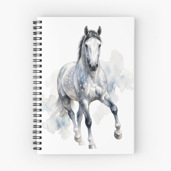 Item preview, Grey Horse Watercolor Portrait designed and sold by Rutvain.