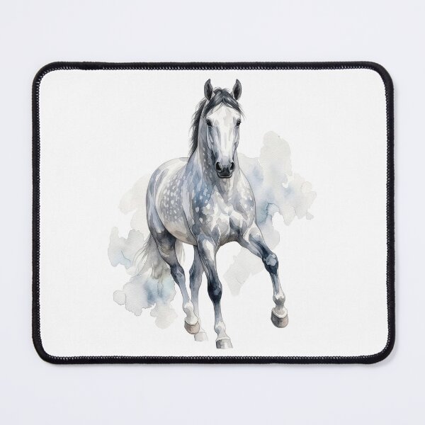 Item preview, Grey Horse Watercolor Portrait designed and sold by Rutvain.