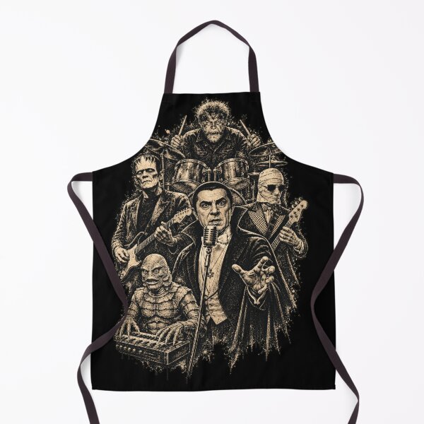 Item preview, Vintage Horror Monster Band – Classic Monsters Rock T-Shirt designed and sold by LateNightInn.