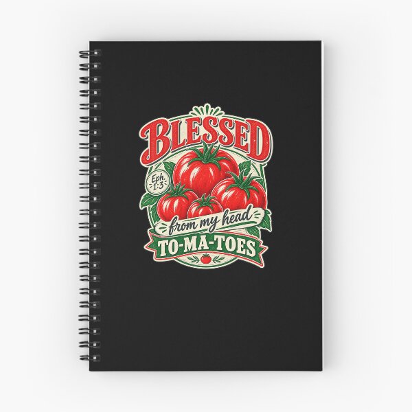 Item preview, Funny Blessed From My Head To-Ma-Toes Tomato Pun Art designed and sold by elderberry.