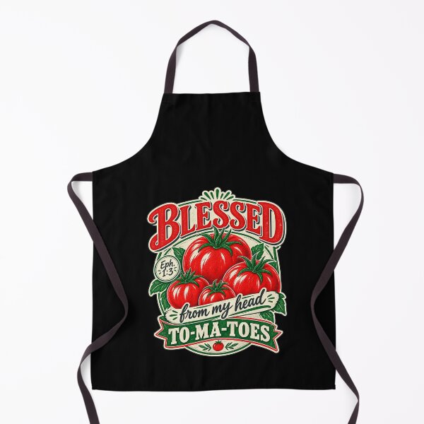 Item preview, Funny Blessed From My Head To-Ma-Toes Tomato Pun Art designed and sold by elderberry.