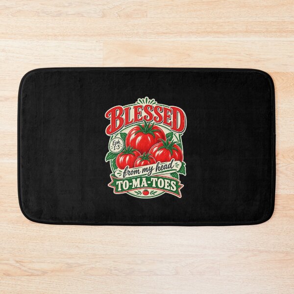 Item preview, Funny Blessed From My Head To-Ma-Toes Tomato Pun Art designed and sold by elderberry.