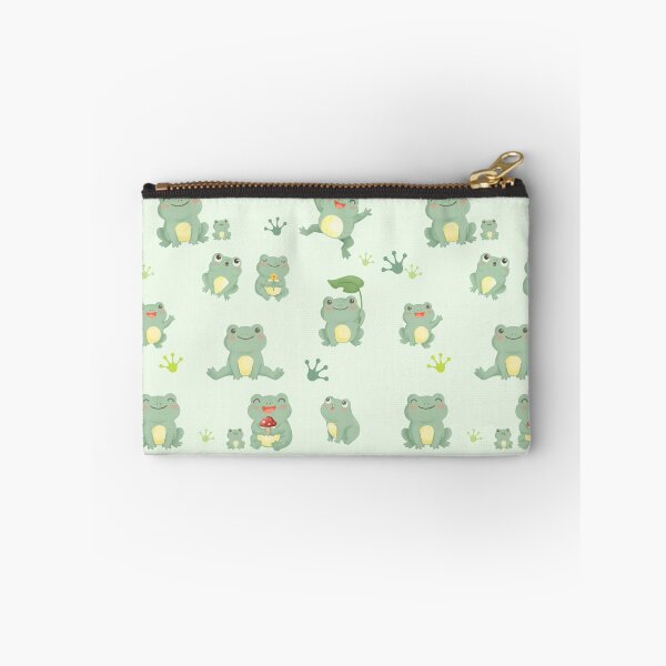 Item preview, Whimsical Frog Pattern – Cute Pastel Frogs and Lily Pad Friends designed and sold by HumTumMe.