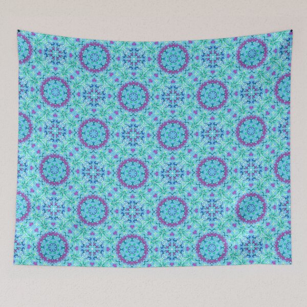 Item preview, Bluesy Cottage Tapestry designed and sold by Dawne's Designs.