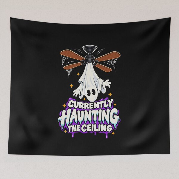 Item preview, Funny Currently Haunting The Ceiling Funny Ghost Art designed and sold by elderberry.