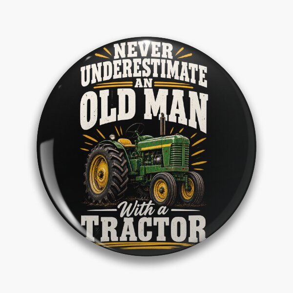 Item preview, Never Underestimate an Old Man with a Tractor Farming Dad T-Shirt, funny farmer humor Gift, country life Graphic Tee designed and sold by greatmar1.
