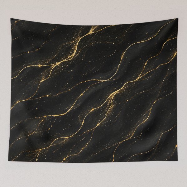 Item preview, Black and Gold Marble with Gold Veins designed and sold by PrintGo26.