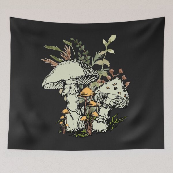 Item preview, Mushroom Hunting Vintage Fungi Illustration – Forest Forager & Mushroom Hunter designed and sold by MarcelooArt.