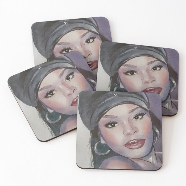 Item preview, Girl in Black Beret Watercolor Portrait designed and sold by SlavaArt.