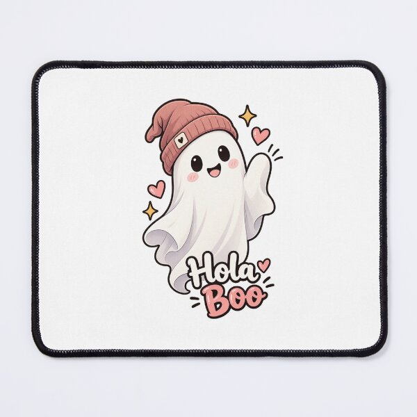 Item preview, Hola Boo – Cute Ghost Greeting designed and sold by BlackBoneArt.