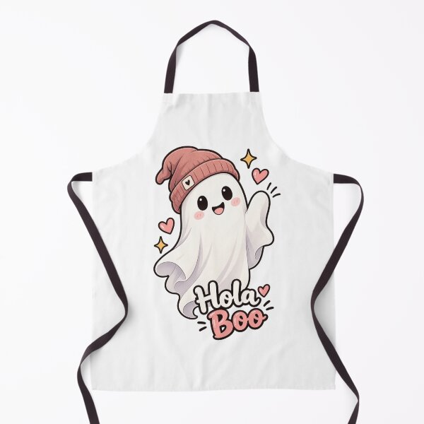 Item preview, Hola Boo – Saludo de fantasma adorable designed and sold by BlackBoneArt.