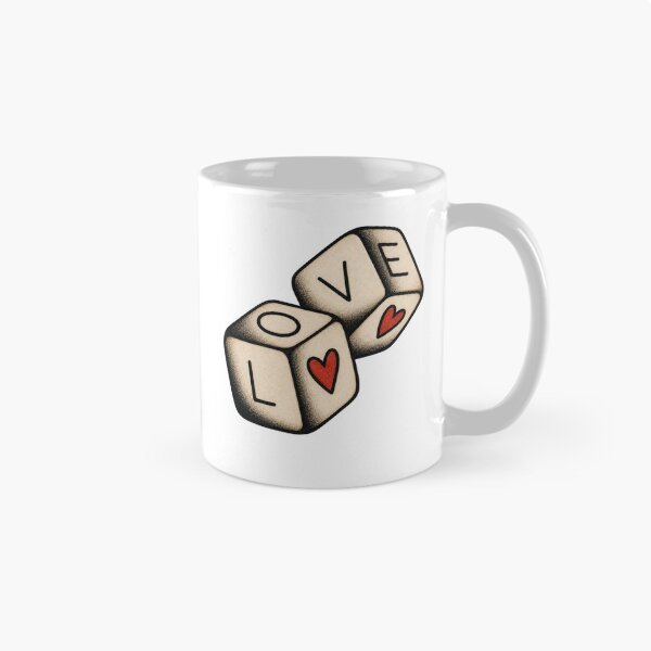 Item preview, Love Dice – Traditional Heart Dice Tattoo Design designed and sold by Scandi-Design.
