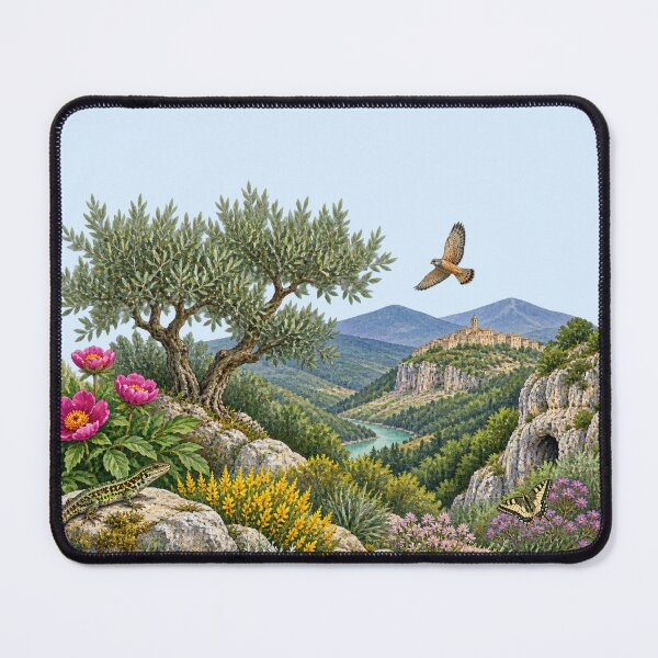 Item preview, Basilicata Mediterranean Habitat Watercolour designed and sold by FurusatoGallery.