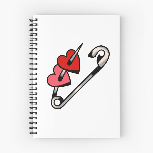 Item preview, Hearts and Safety Pin – Traditional Love Tattoo Design designed and sold by Scandi-Design.