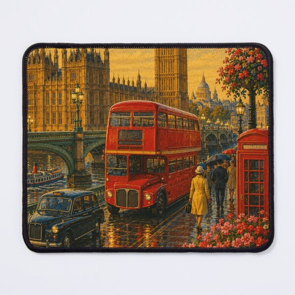 Item preview, Retro London Travel poster designed and sold by FloramoonArt.