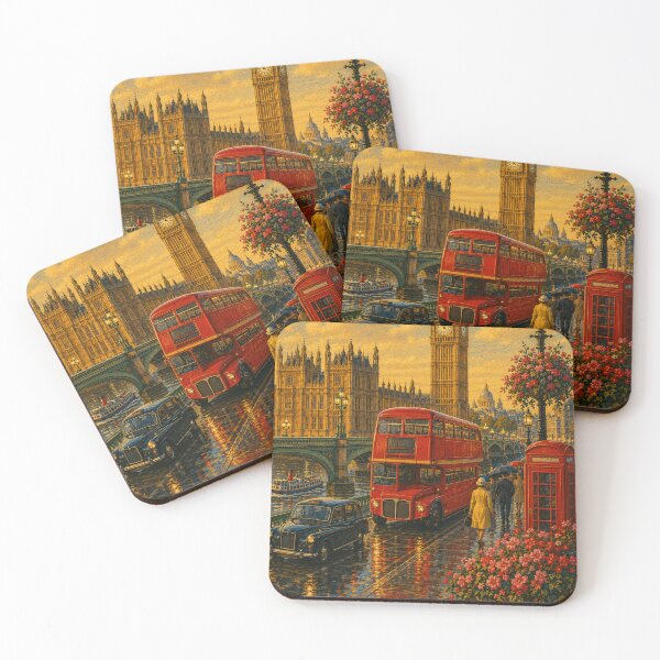 Item preview, Retro London Travel poster designed and sold by FloramoonArt.