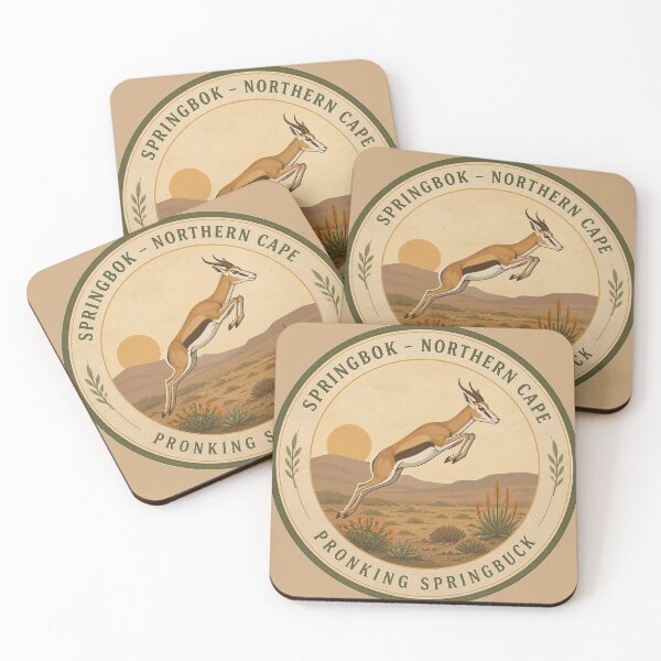 Item preview, Springbok Pronking Springbuck Badge – Northern Cape Wildlife Series designed and sold by The Digital Compass.