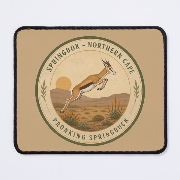 Item preview, Springbok Pronking Springbuck Badge – Northern Cape Wildlife Series designed and sold by The Digital Compass.