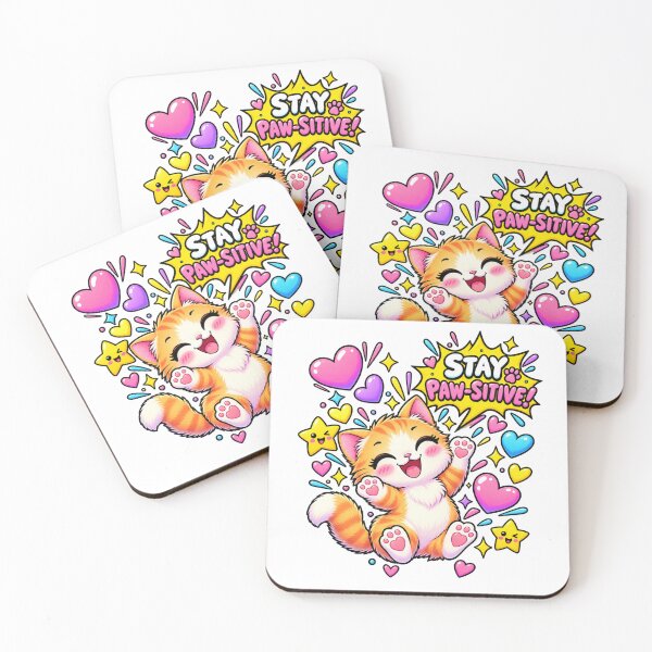 Item preview, Stay Paw-Sitive! Cute Kawaii Cat Meme designed and sold by StickyDelights.