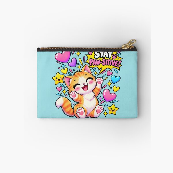 Item preview, Stay Paw-Sitive! Cute Kawaii Cat Meme designed and sold by StickyDelights.