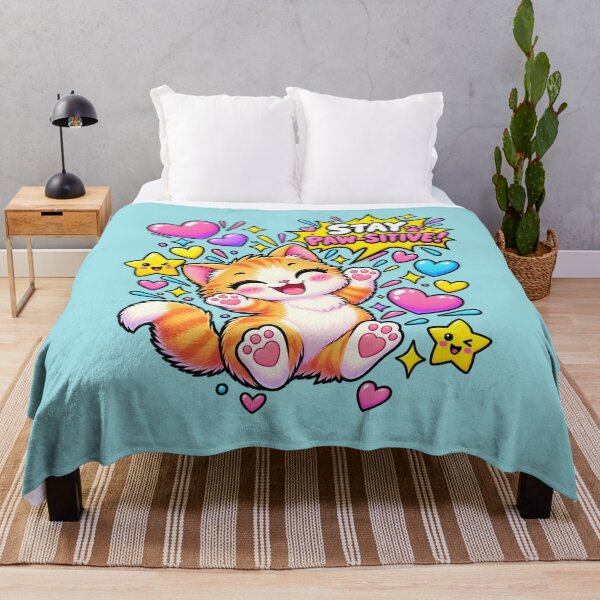Item preview, Stay Paw-Sitive! Cute Kawaii Cat Meme designed and sold by StickyDelights.