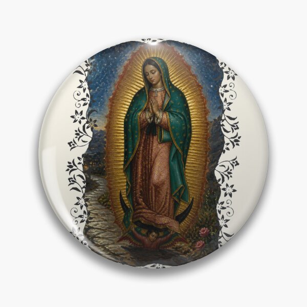 Item preview, Our Lady of Guadalupe Starry Night and Floral Lace Art designed and sold by GeoandHome.