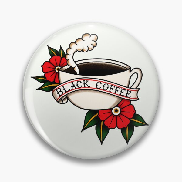 Item preview, Black Coffee – Traditional Coffee Cup Tattoo Design designed and sold by Scandi-Design.