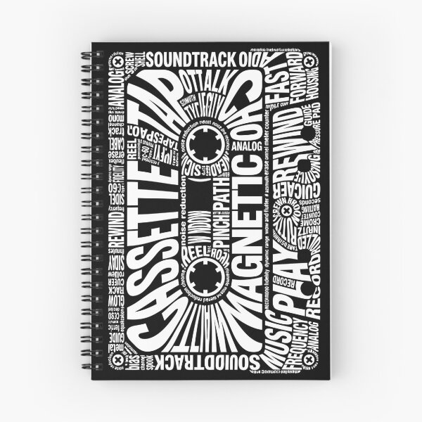 Item preview, Analog Cassette Tape - Monochrome Typographic Calligram  designed and sold by H Jonas.