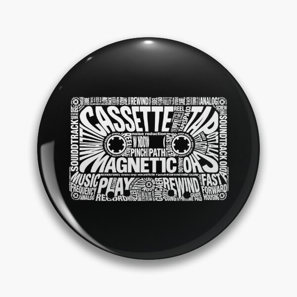 Item preview, Analog Cassette Tape - Monochrome Typographic Calligram  designed and sold by H Jonas.