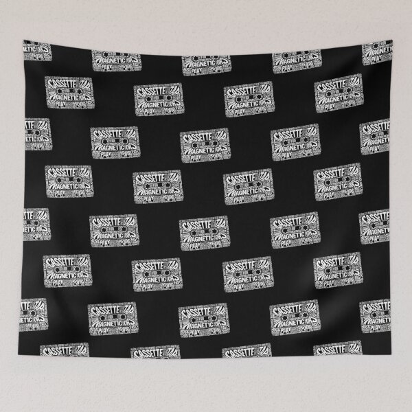 Item preview, Analog Cassette Tape - Monochrome Typographic Calligram  designed and sold by H Jonas.